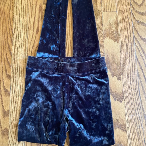 AE Black crushed Velvet Leggings - Picture 6 of 7